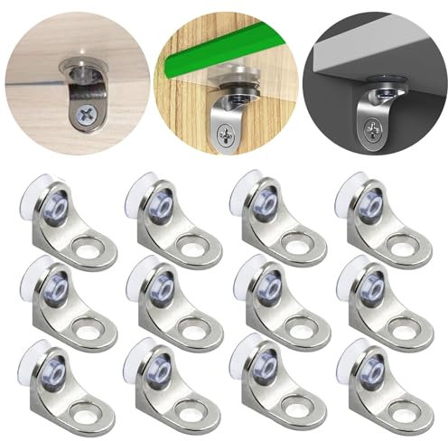 Bodenträger Einlegeboden Halter Regalbodenträger Regalstifte Halterung Regalhalterung Glashalter Regalbodenträger Tablarträger Glashalter Regalboden Regalbodenhalter, 12 Stück