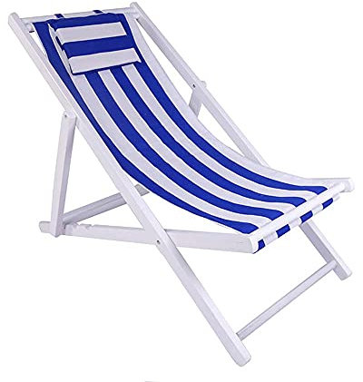 Picknickstühle, klappbar, klappbar, verstellbar, traditioneller Liegestuhl, Liegestuhl am Meer, Liegestuhl aus Holz, Liegestuhl für den Außenbereich, Garten, Terrasse, Strand, B