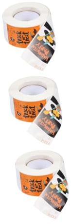 Lurrose 3rollen Halloween Aufkleber Für Geschenktüten Sealing Labels Für Party Dekoration Lustige Und Gruselige Designs Für Halloween Feste Und Goodie Bags