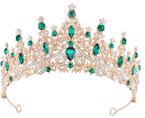DRESHOW Crown for Women Queen Crown Crystal Rhinestone Princess Tiara | Wedding Headband, Costume Party Hair Accessories, Bridal Wedding Prom Tiara, Birthday Party Crown Headband
