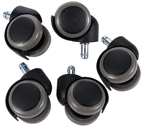 5Pcs Caster Wheels for Office Chairs Heavy Duty Replacement Casters for Hard Floors Easy Installation Material Suitable for Parquet Laminate Tile