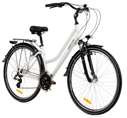 Goetze Picnic Damen Trekkingrad 28 Zoll Alu 21-Gang, Weiß 19 Zoll