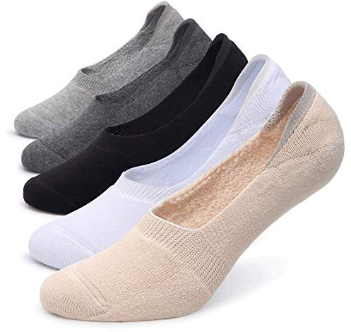 Pareberry Lot de 5/10 paires de chaussettes antidérapantes en coton épais pour femme, A-multicolore, Large
