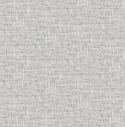 NuWallpaper NU2873 Poplin Texture Peel & Stick Wallpaper, Grey
