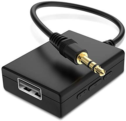 ANDTOBO Adattatore USB per Auto e Altoparlante, Riproduci MP3/MP4 in Auto o Altoparlante da 3,5 mm, Compatibile con FAT32 ed EXFAT, Garanzia di 12 Mesi
