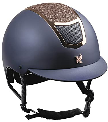 Shires Karben Valentina Ridhjälm - Marinblå Roséguld 59-61 cm