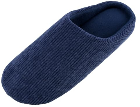 Knixmax Zapatillas de Estar por Casa Hombre y Mujer Algodón Pantuflas Cómodo y Suave para Hotel Viaje Azul EU40-41