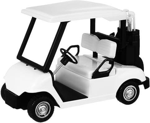 Abaodam Golfwagen Modell aus Metall Robustes Golfspielzeug für Golfbegeisterte Dekoration für Golfparty und Schreibtisch