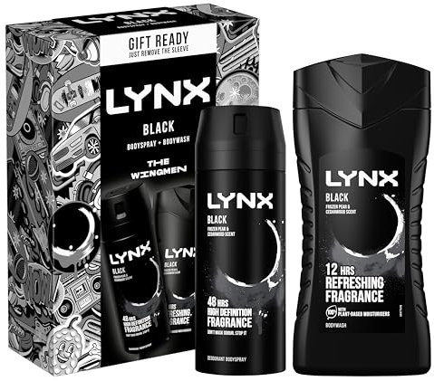 Lynx Black The Sidekick Duo Body Wash & Body Spray Deodorant Gift Set