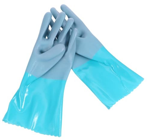 Gadpiparty Guanti Da Pesca in Gomma Impermeabili Guanti Antiscivolo Per Manipolazione Del Pesce Da Lavoro Per Pulizia Del Pesce e Frutti Di Mare