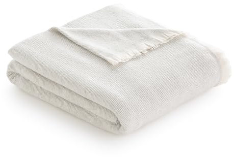 Todocama Extra weiche Baumwolldecke mit Streifenmuster, Mehrzweck-Tagesdecke für Sofa, Bett, dekorativer Bezug und Halstuch