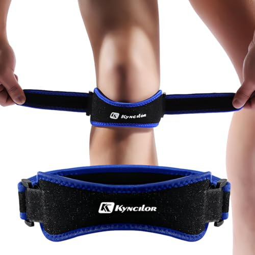XYTAHDM Genouillère Sport, Lot de 2 sangles de genou pour tendon rotulien, Genouillère Rotulienne, Genouillere Arthrose Genou, attelle de soutien pour le soulagement de la douleur au genou
