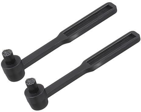 FUTUREORYY 2 Stück Nadelreiniger Für Schallplattennadeln Schallplattenreiniger Mit Feinen Nylonborsten Kompakte Plattenspielerbürste Aus Kunststoff Tragbarer Vinylplatten Stiftbürste