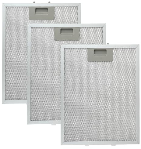 JAMHER 3 Pack W10169961A Range Hood Filter Replacement 5 Layer Aluminum Mesh Hood Grease Filter Fit for Whirlpool, Kitchen Aid, Jenn-Air Range Hoods