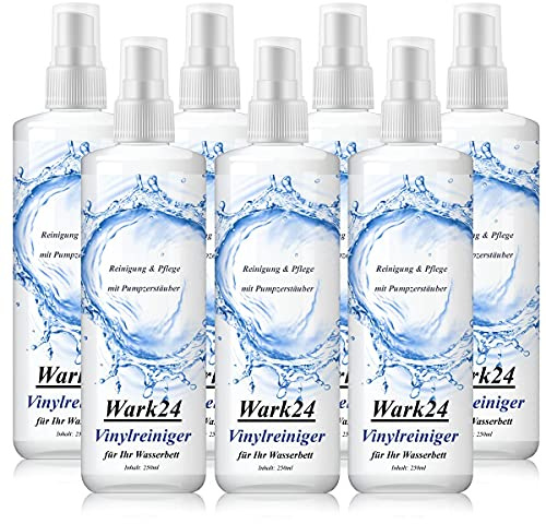 Wark24 Vinylreiniger für Wasserbetten, 7 x 250 ml für die gründliche Reinigung & Pflege von Wassermatratzen, langanhaltender Schutz