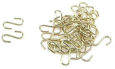 T Tulead S Shaped Hanging Hooks Light Duty Iron Hanger Hook 2x27mm Decorative Mini Hooks Pack of 40 for Hanging Jewelry,Purse,Key