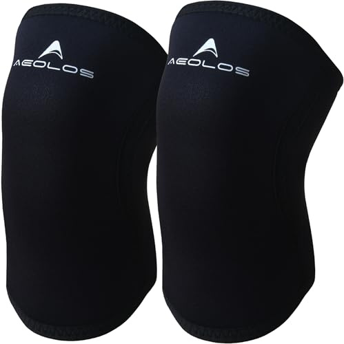 AEOLOS Knee Sleeves (1 Pair)，7mm Compression Knee Braces for Heavy-Lifting,Squats,Gym and Other Sports(XX-Large)