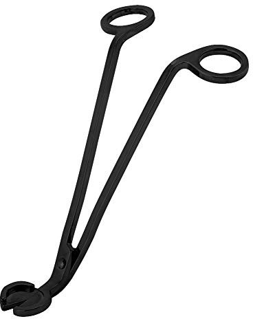 Fyearfly Ciseaux à mèche de bougie en acier inoxydable - Coupe-mèche - Ciseaux - Lampe à huile - Accessoire pour les amateurs de bougies - Noir