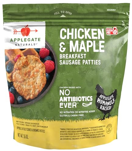 Applegate, Chicken & Maple Breakfast Sausage Patties, 16 oz