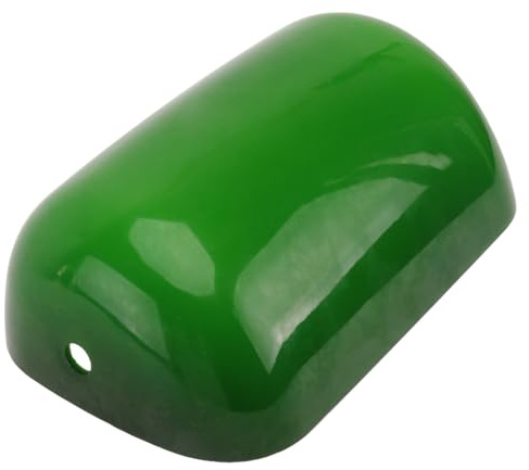 OSALADI Bedside Table Lampshade Glass Bankers Lampshade Replacement Vintage Light Cover Desk Glass Cover for Table Lamp Floor Lamp Green for Ceiling Light