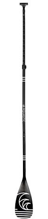 AQUASTIC Pagaie Paddle Gonflable Stand Up Sup 3 Pièces Longueur Réglable de 170 à 220 cm Manche en Aluminium Pale Renforcé par des Fibres de Verre Durable Noir AQS-SPD002
