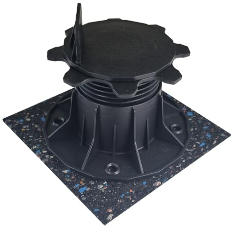 diconfa 50x Terrassenpads Gummigranulat 180x180mm, 3mm stark - WÄHLBAR - Dicke 3mm bis 20mm - Menge 1 bis 300 Stück - Gummipads Regenerat Plattenlager Stelzlager Terrassen-BAU Gerüstbau Transport