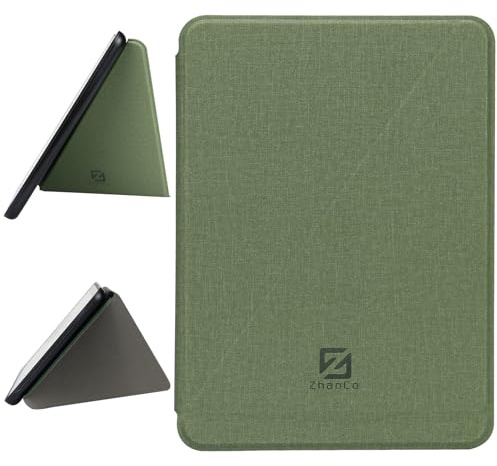 ZhaoCo Funda para 7'' Kindle Colorsoft Signature Edition 2024 / Kindle Paperwhite 2024 / Kindle Paperwhite Signature Edition 2024, Folio del Libro Cover Protectora Inteligente (Verde)