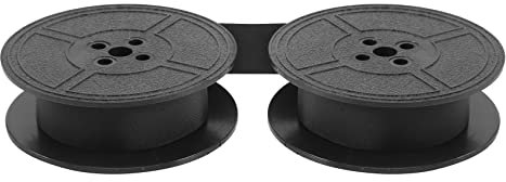 CAIONPLE 1-pack skrivmaskin, färgband, Twin spole, skrivmaskin, färgband, dubbel spole, färgpack, bläckdel för de flesta skrivmaskiner (svart)