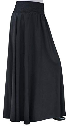 Maxi jupe d'hiver élastique taille fixe jupe plissée ligne A lâche longue jupes autour avec chemise femme