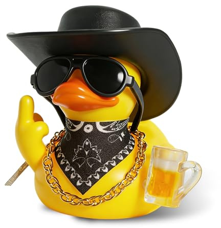 Rubber Duck Car Ornaments Funny Western Cowboy Ducks with Hat