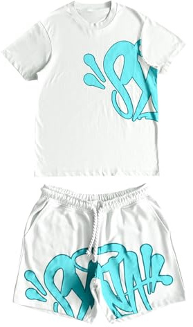 Generico SW Tuta Corta - Completi Sportivi Bambino Estivi Tuta Sportiva Tute da Fitness Maniche Corte Pantaloncini T-shirt da Ginnastica Bambino per Jogging Fitness