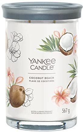 Yankee Candle Signature Duftkerze | große Tumbler-Kerze mit langer Brenndauer „Coconut Beach“ | Soja-Wachs-Mix | Perfekte Geschenke für Frauen