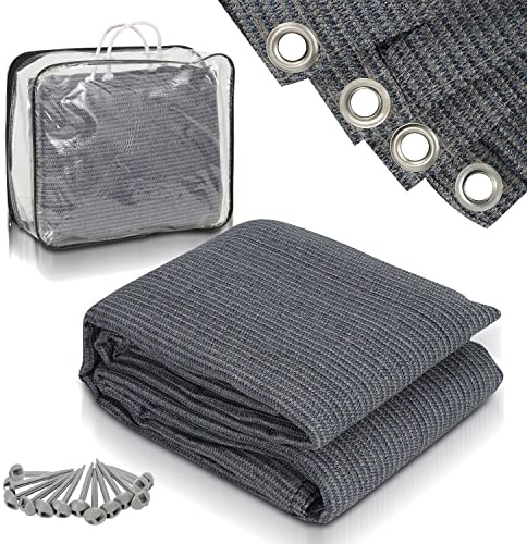 Vigevee Tapis d'auvent pour Le Camping, Respirant, antidapant, Lavable, avec 13 piquets et Sac de Transport
