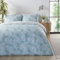 Fusion - Duck Egg Blue Leaf Duvet Cover - King Bedding Size (230 x 220cm) - Reversible Design (Duck Egg & White Colours) - Duck Egg Leaf Duvet Cover - Leaves Print Bedding - Matteo Collection