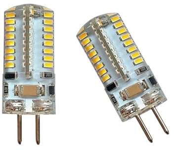 YUNKEPBCBM Confezione da 2 lampadine LED G5.3 a mais AC/DC 12V 5W 7W Bianco caldo Alta luminosità Risparmio energetico(White,5W)