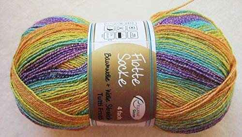 Rellana Flotte Socke, 100g - Baumwolle Wolle Stretch-4fädig; Fb.1412