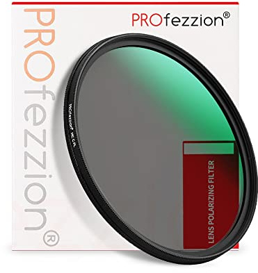 PROfezzion Filtro Polarizador 82mm CPL para Canon EF 16-35mm f2.8L, EF 24-70mm f2.8L, Nikon AF-S 24-70mm f2.8E, Sony FE 16-35mm f2.8 GM, FE 24-70mm f2.8 GM Objetivo y más Objetivos 82mm