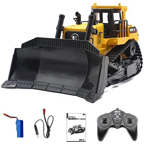 Mostop Ferngesteuertes Bulldozer Spielzeug,9 Kanal RC Radlader mit Licht und Sound, voll funktionsfähig Fernsteuerung Frontlader Spielzeug für Kinder ab 5 6 7 8 Jahren