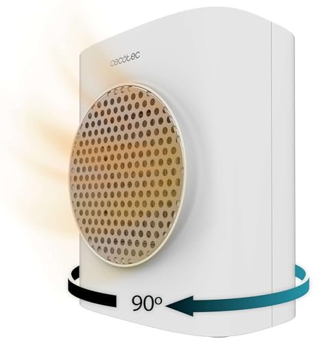 Cecotec Scaldabagno Ceramico ReadyWarm 1570 Max Ceramic Rotate Smart. 1500 W, Tecnologia Ceramica, Touch Screen, Termostato Regolabile, Oscillazione 90º, Timer, Spegnimento Automatico