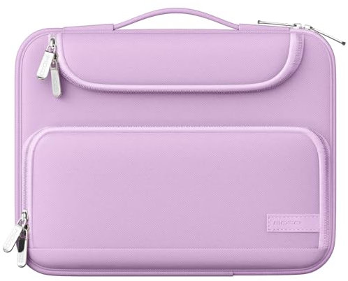 MoKo 9-11 ZollTablet Tasche, Tragetasche aus Polyester Schutztasche mit Einziehbarer Griff, Tablet Hülle Kompatibel mit iPad Air 5/4th 10.9, iPad Pro 11 Inch, iPad 9/8th 10.2, iPad 10th 10.9, Violett