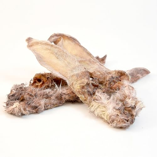 Fidelis - Kaninchenohren mit Fell getrocknet für Hunde 250gr - Natursnack Leckerlis aus 100% natürlichen Rohstoffen - Hunde Leckerli für Pflege & Stärkung des Gebisses - Ohne Konservierungsstoffe