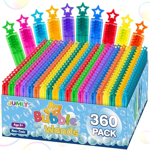 240 Pcs Mini Bubble Wands in 10 Colors, Bulk Party Favors for Kids, Themed Birthday, Christmas, New Year, Valentine, Carnival, School Classroom Prizes for Boys & Girls, Ideal Goodies Bags Stuffers