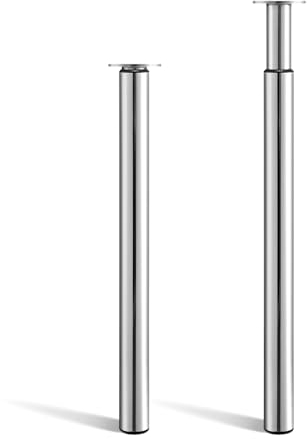 Tischbeine Verstellbare Möbelbeine 4 Stück Frühstücksbar Tischbeine 710-1100Mm Höhenverstellbare Tischbeine Metall Küche Tischbeine Möbel Esstisch Beine 60Mm Durchmesser/Chrome Plated/4