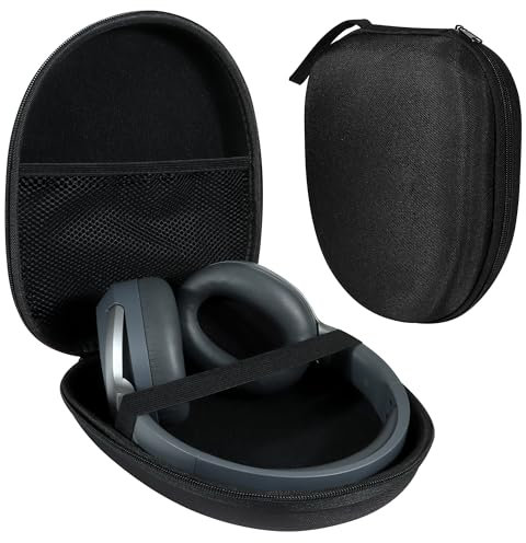 TYSM-CC Funda Protectora Premium para Auriculares Over-Ear (21x18.5cm) - Estuche Antigolpes con Diseño Ergonómico - Bolsa de Viaje Universal para Cascos y Accesorios - Color Negro Elegante