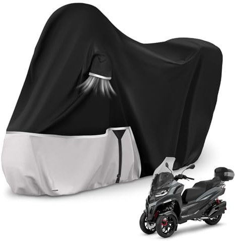 Bâche de Protection pour Moto, pour Piaggio mp3 400/500 (avec Coffre), Housse Moto imperméable, résistante à l'hiver, en Tissu Oxford 420D