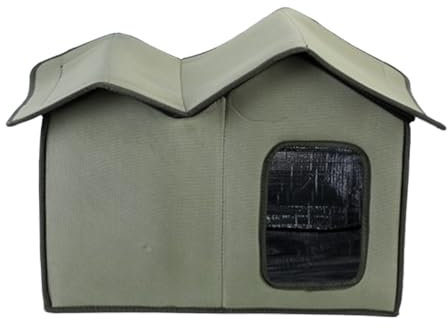 Outdoor Cat House - Washable Cat Hut | Large Insulated Cat Shelter | Warm Stray Dogs And Cats Shelter | Dog Kennels | Outdoor Heated Kitty House For Dogs, Cats, Rabbits