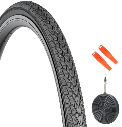 Pneu de vélo 700x35C | ETRTO 37-622, Pression maximale 50 PSI, Pneu à Tringle Anti-crevaison pour vélo de randonnée, Ville, Hybride et vélo électrique, Pneu Toutes Saisons pour Route et Gravier