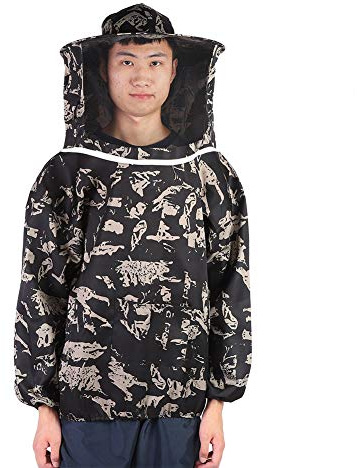 Stylebest Biodlarjacka Bekväm Smock med Dragkedja för Biodling Genomsnittlig Storlek Andningsmaterial