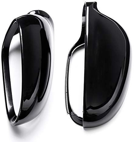 Viviance Frontal del Lado del Coche Espejo Cubierta Carcasa Negro Tapa compatible con V-W Golf 5 MK5 GTI 5 6 Plus Variante EOS Jetta 5 Passat B6 B5.5 Sharan Rabbit compatible con Sko-da Superb B5