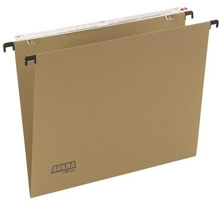 Cartelle sospese orizzontali per cassetti AVANA 39 cm fondo a V avana